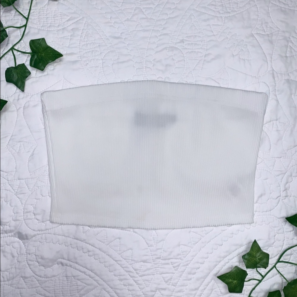 White cropped tube top!